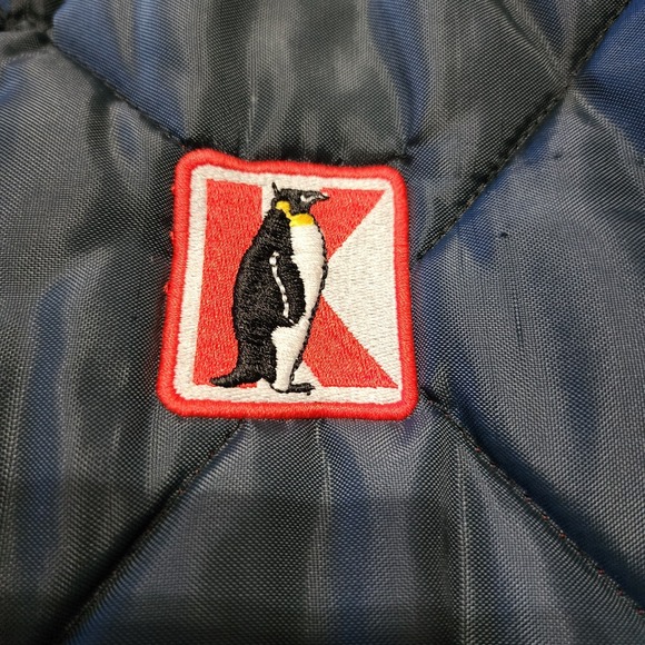 Vintage 80s K Brand Quilted Jacket Penguin 3XL Made In USA Cooler Jacket - Picture 4 of 13